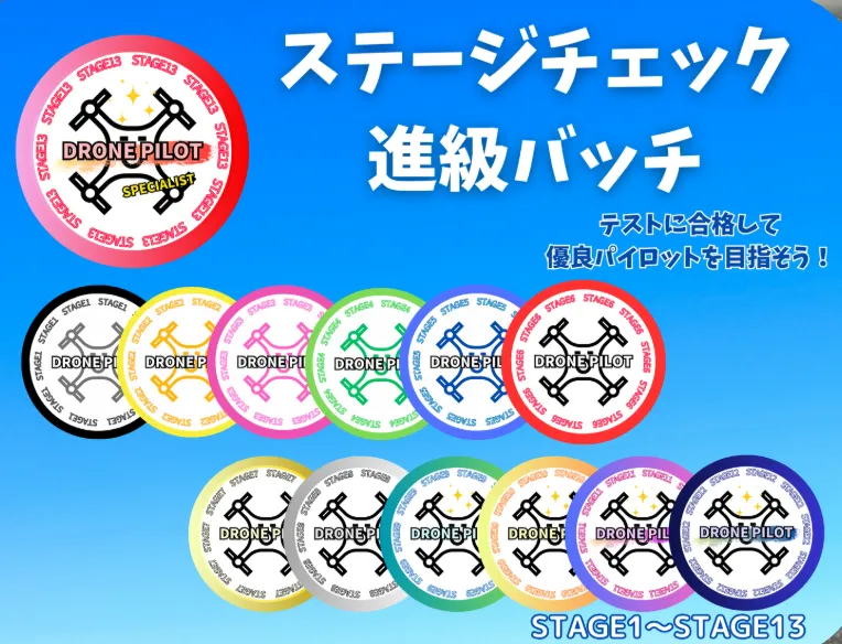ステージチェック進級バッジ STAGE1〜STAGE13